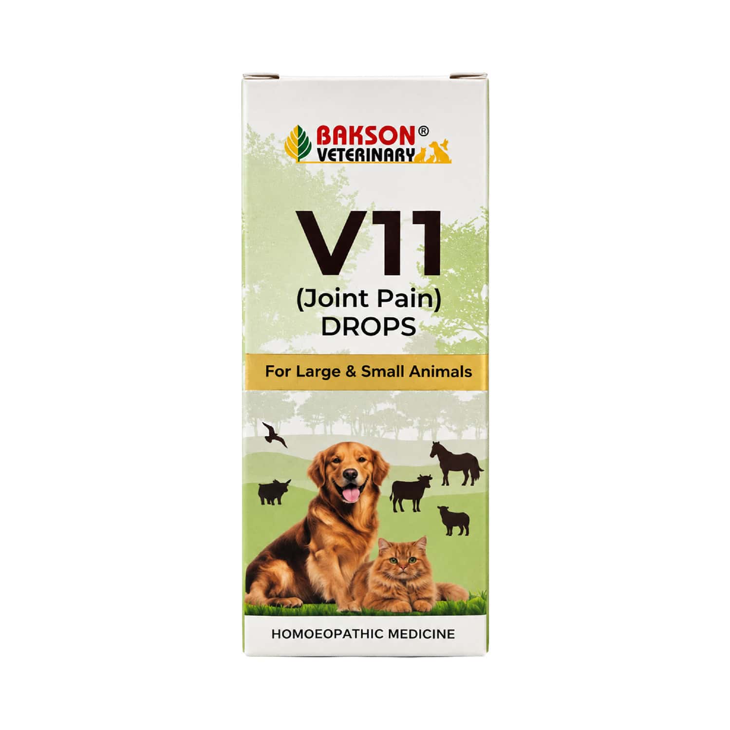 Bakson Homoeopathy V11 Drops | Rheumatism | For Veterinary Use | 30 Ml
