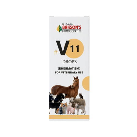 Bakson Homoeopathy V11 Drops | Rheumatism | For Veterinary Use | 30 Ml