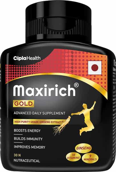 Maxirich Gold Advanced Daily Supplement Bottle | 30 Capsules (Pack Of 2)
