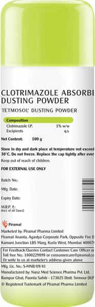 Tetmosol Anti-Fungal Fresh Lime Fragrance Dusting Powder Bottle Of 100Gm