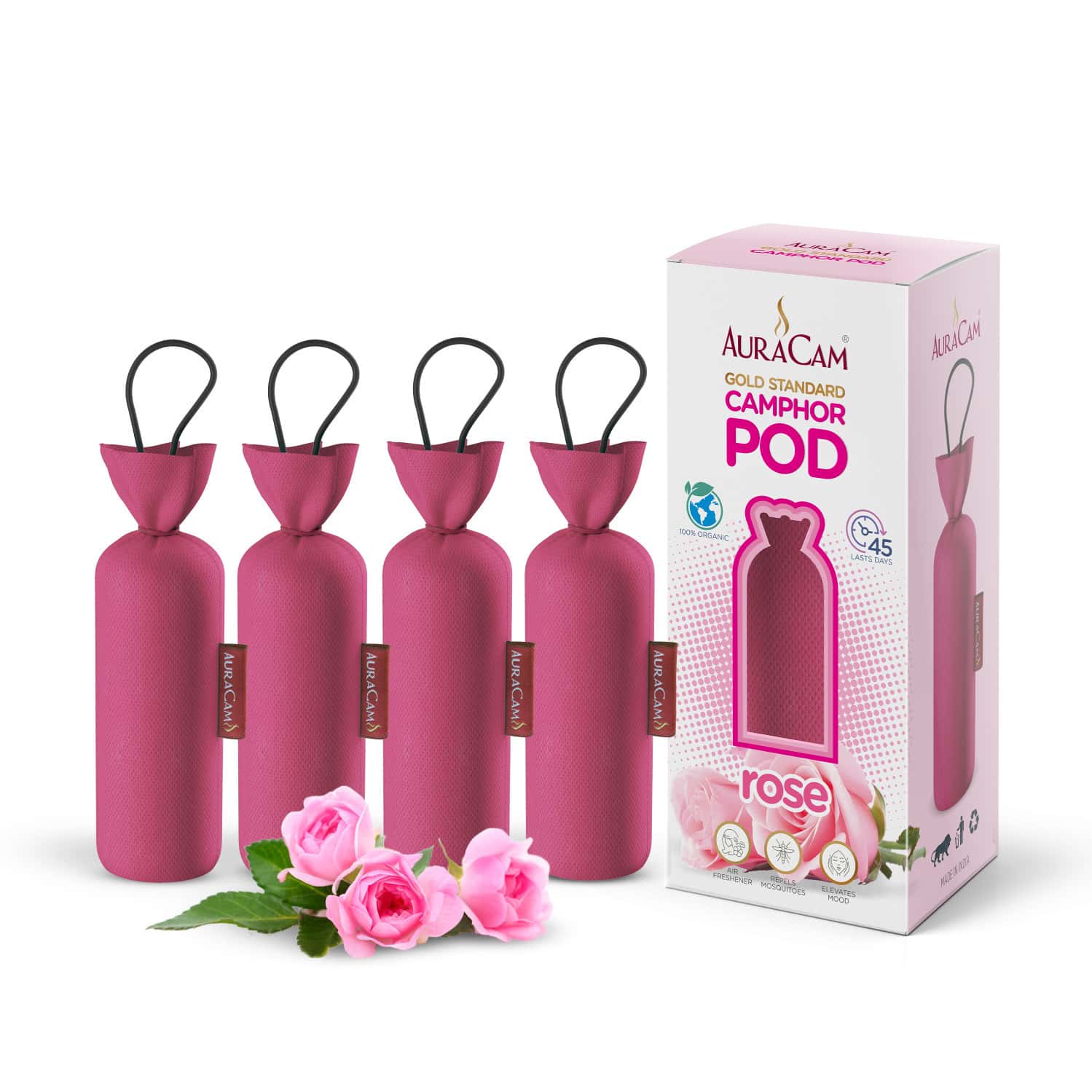 Auracam Gold Standard Camphor Pod | Camphor Cone (rose) - Set Of 4