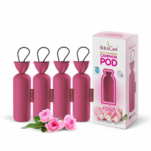 Auracam Gold Standard Camphor Pod | Camphor Cone (Rose) - Set Of 4