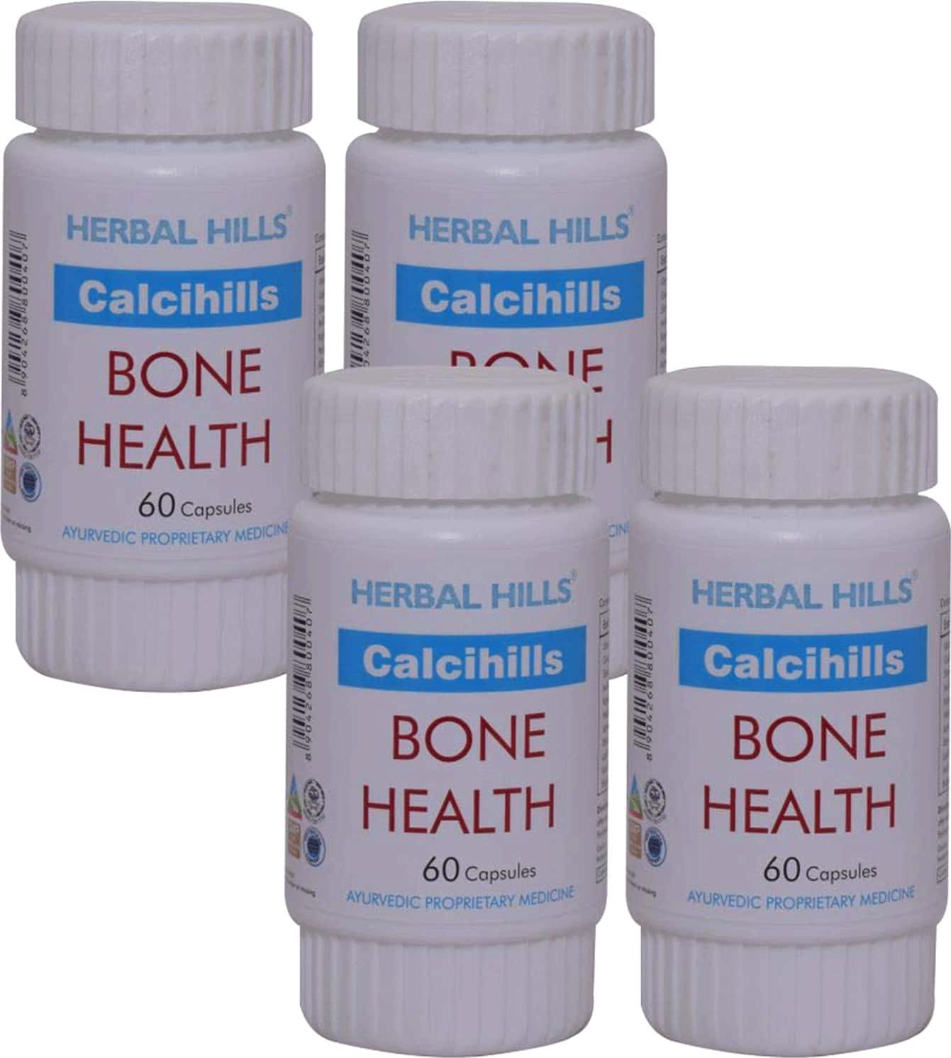 Buy HERBAL HILLS CALCIHILLS 500 CAPSULES (PACK OF 4) BONE HEALTH