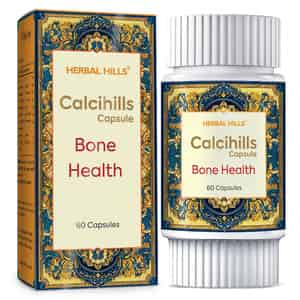 Herbal Hills Calcihills - 60 Capsules - (pack Of 4) - Natural Calcium Supplement For Bone Health