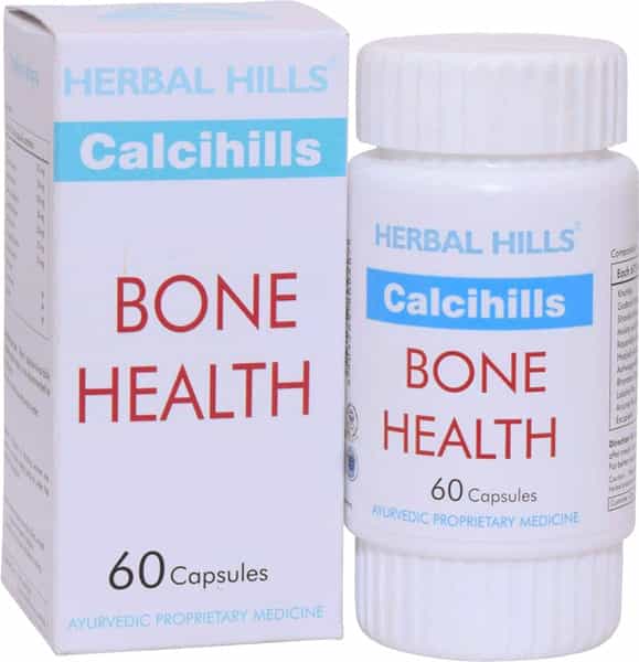 Herbal Hills Calcihills - 60 Capsules - (Pack Of 4) - Natural Calcium Supplement For Bone Health