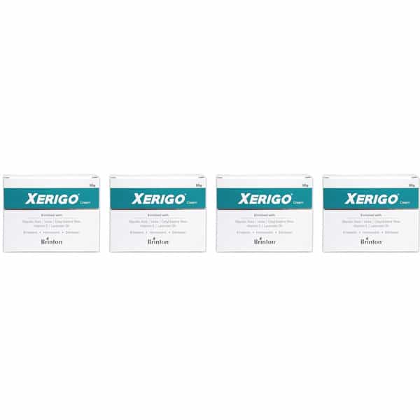 Brinton Xerigo Intense Skin Moisturizing Cream | 50G X Pack Of 4