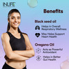 Inlife Black Seed Oil (480mg) & Oregano Oil (20mg 50:1) | Extra Virgin Cold-Pressed 60 Veg Capsules