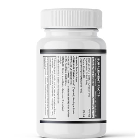 Inlife Black Seed Oil (480mg) & Oregano Oil (20mg 50:1) | Extra Virgin Cold-Pressed 60 Veg Capsules