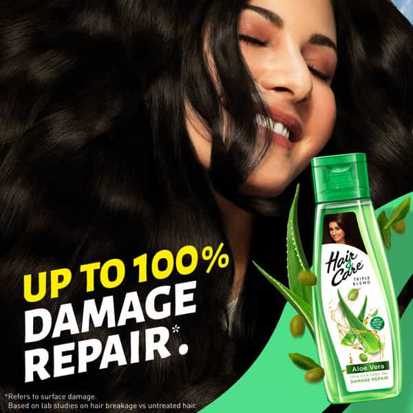 Hair & Care Damage Repair Non-Sticky Hair Oil With Aloe Vera Olive Oil & Green Tea 300 Ml
