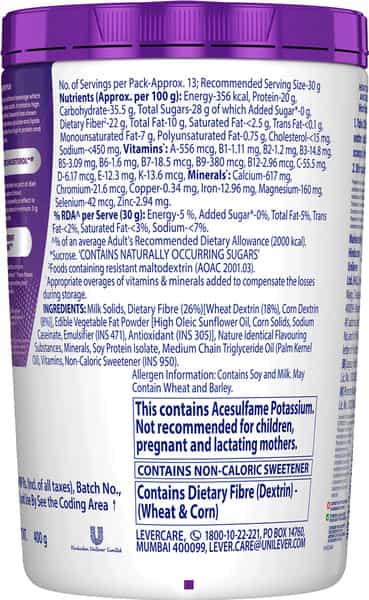 Horlicks Diabetes Plus Vanilla 400 G Jar