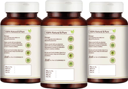 Vedikroots Brahmi (Bacopa Monnieri) Pure Extract 450 Mg 60 Veg Capsules (Pack Of 3)