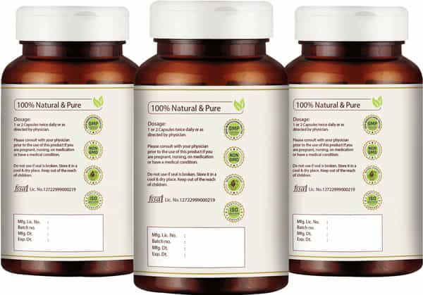 Vedikroots Brahmi (Bacopa Monnieri) Pure Extract 450 Mg 60 Veg Capsules (Pack Of 3)