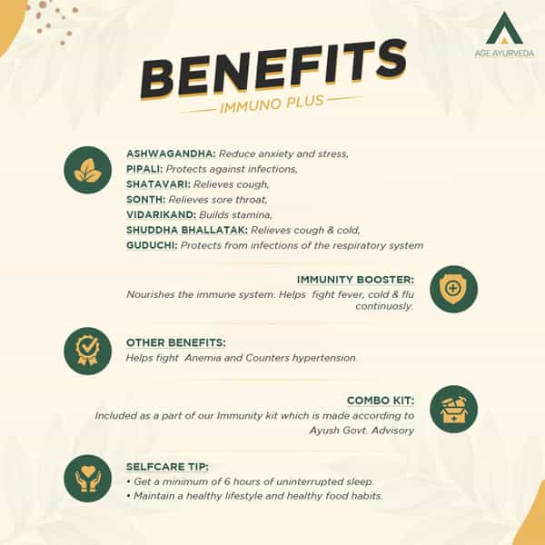 Age Ayurveda Immuno Plus Immunity Booster - 60 Vegetable Capsules
