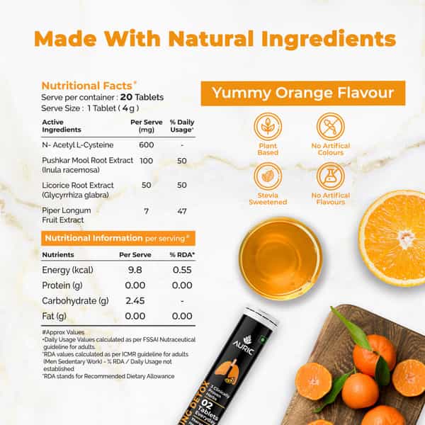 Lung Detox Effervescent Tablet- Drop Fizz & Drink Pack Of 80 Tablet