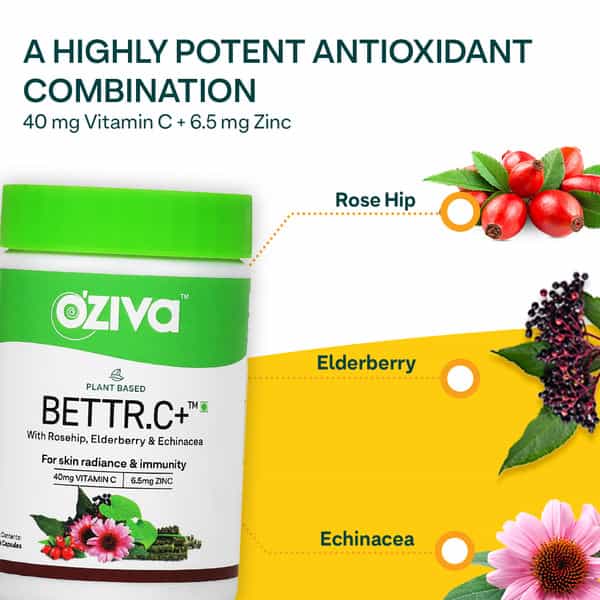 Oziva Bettr.c+ 60 Capsules | For Advanced Immunity Vegan