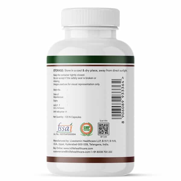 Inlife Plant Based Vitamin B12 Supplements For Men & Women - 120 Veg Capsules