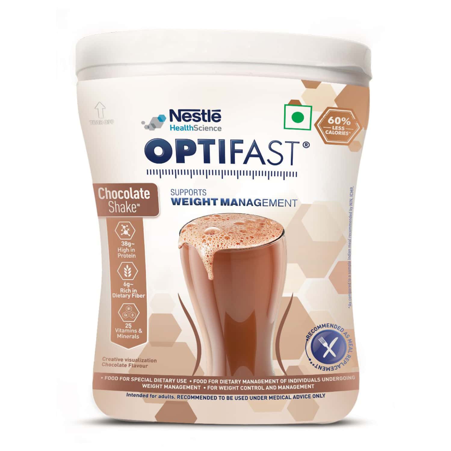 Nestle Optifast Supports Weight Management Chocolate Shake Jar 400 Gm