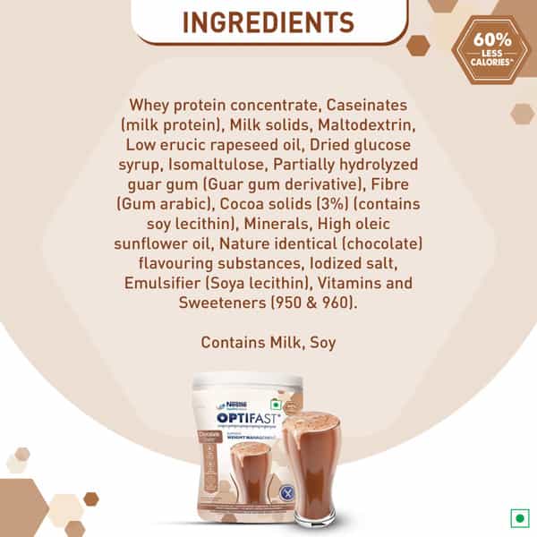 Nestle Optifast Supports Weight Management Chocolate Shake Jar 400 Gm