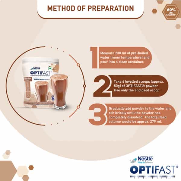 Nestle Optifast Supports Weight Management Chocolate Shake Jar 400 Gm