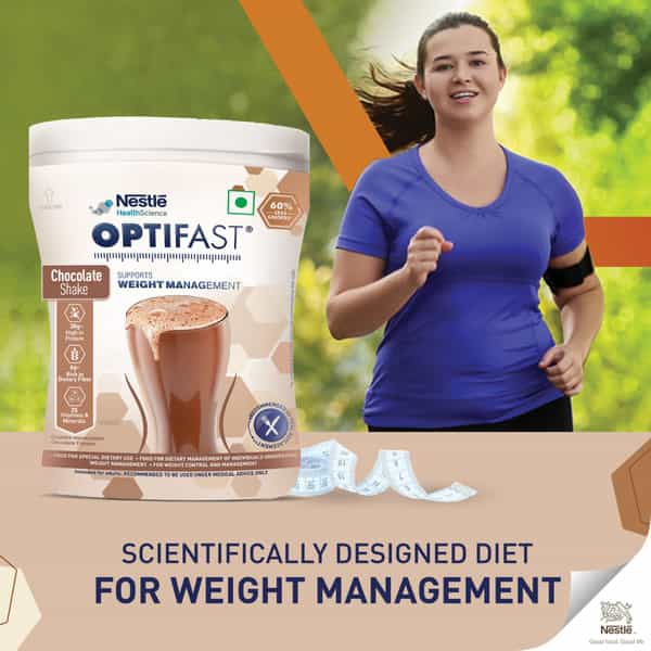 Nestle Optifast Supports Weight Management Chocolate Shake Jar 400 Gm