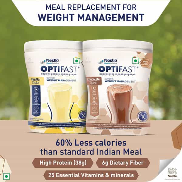 Nestle Optifast Supports Weight Management Chocolate Shake Jar 400 Gm