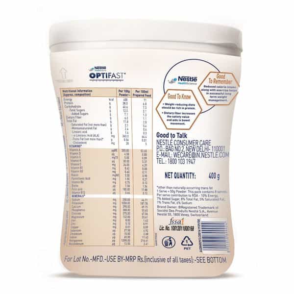 Nestle Optifast Supports Weight Management Chocolate Shake Jar 400 Gm