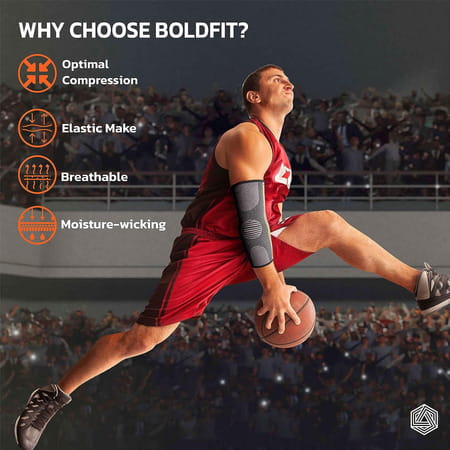 Boldfit Elbow Support For Gym Elbow Band For Pain Relief Tennis Elbow Band For Men & Women - S