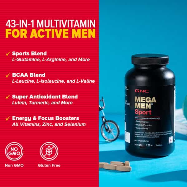 Gnc Mega Men Sport Multivitamin 120 Tablets