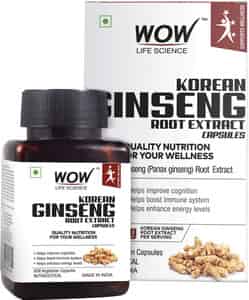 Wow Life Science Korean Ginseng 400 Mg - 60 Capsules