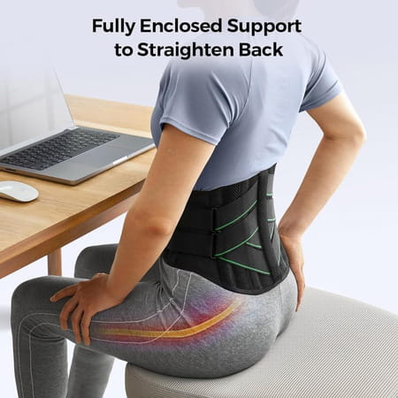 Besafe Forever Lumbar Sacral Belt | Unisex With 5 Flexible Splints (Size 30 42) Black