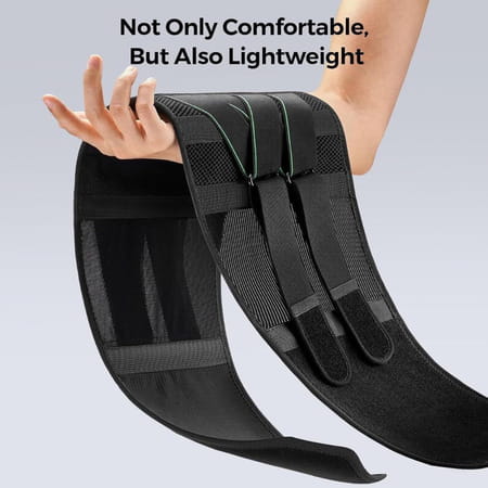 Besafe Forever Lumbar Sacral Belt | Unisex With 5 Flexible Splints (Size 30 42) Black