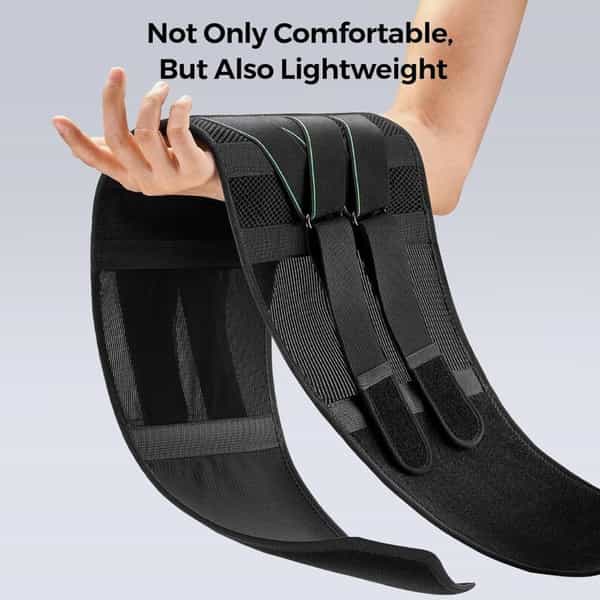 Besafe Forever Lumbar Sacral Belt | Unisex With 5 Flexible Splints (Size 30 42) Black