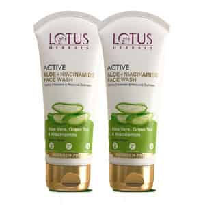 Lotus Herbals Active Aloe + Niacinamide Face Wash 100g ( Pack Of 2)