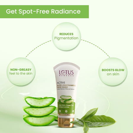 Lotus Herbals Active Aloe + Niacinamide Face Wash 100g ( Pack Of 2)