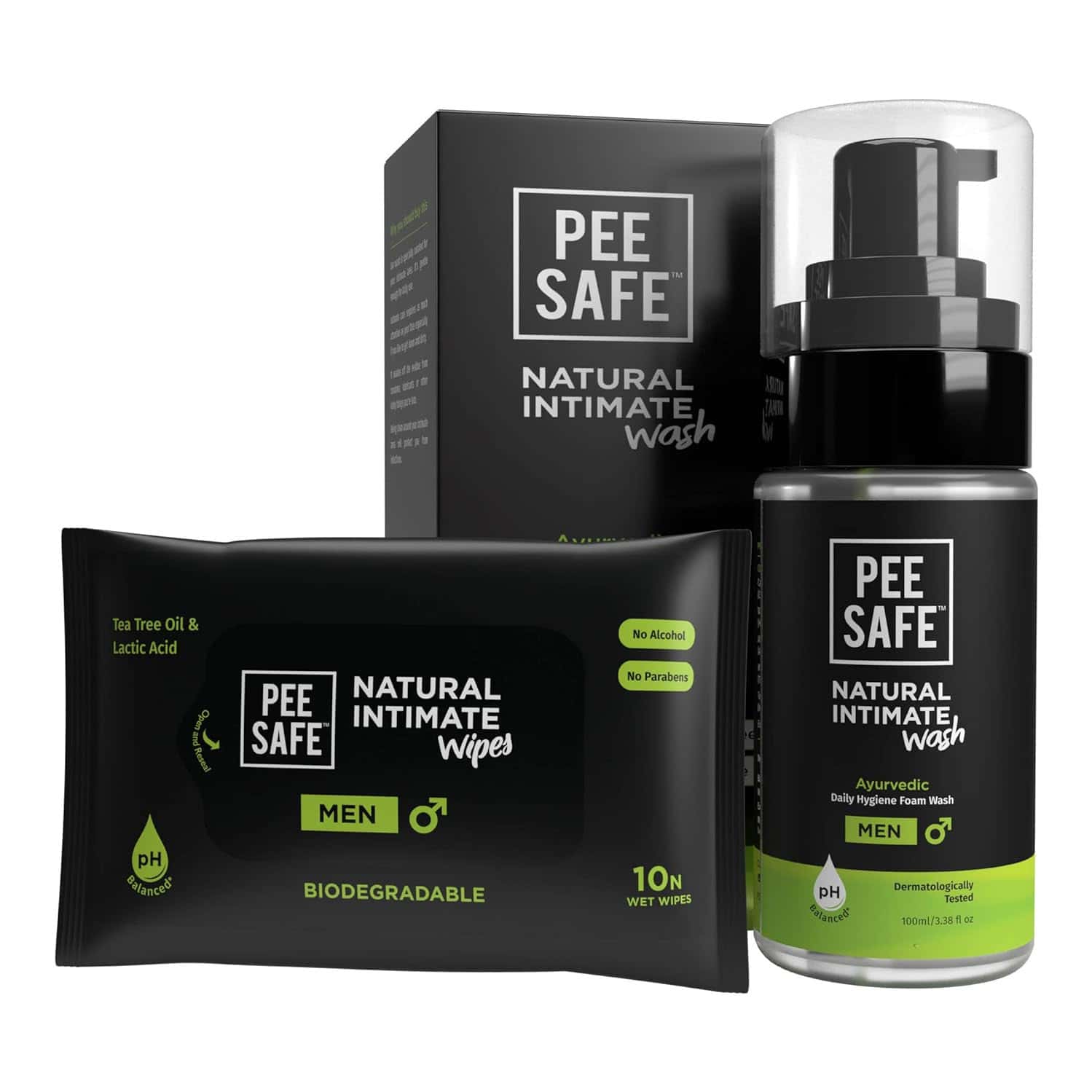 Pee Safe Intimate Wash (100ml) & Intimate Wipes (Pack Of 10)