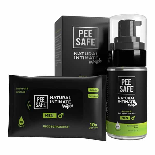 Pee Safe Intimate Wash (100Ml) & Intimate Wipes (Pack Of 10)