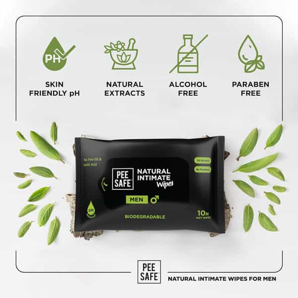 Pee Safe Intimate Wash (100Ml) & Intimate Wipes (Pack Of 10)