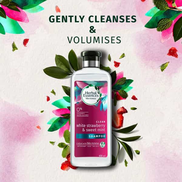 Herbal Essences Bio Renew Clean White Strawberry And Sweer Mint Shampoo - 400Ml