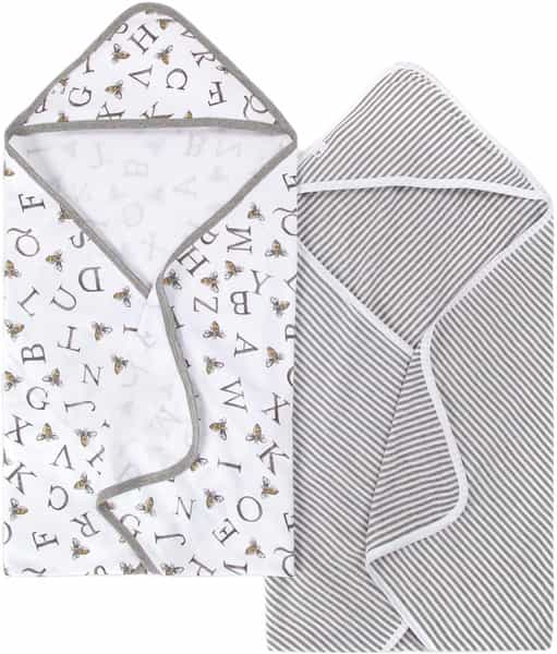 Burt's Bees Hooded Towel | Baby | Organic Cotton | A-Bee-C | Pack Of 2