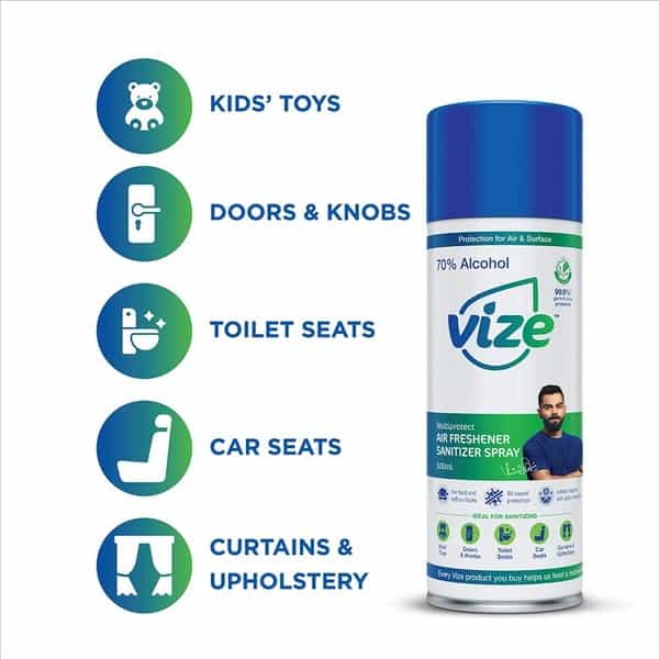 Vize Multiprotect Air Freshener Sanitizer Spray 500Ml