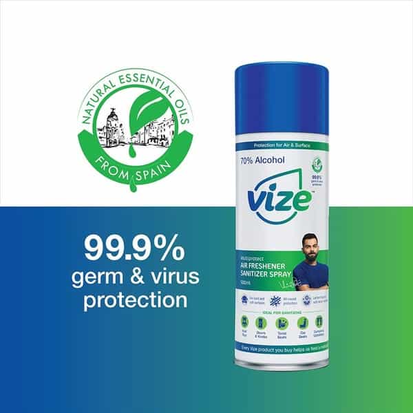 Vize Multiprotect Air Freshener Sanitizer Spray 500Ml