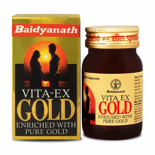 Baidyanath Ayurved Vita Ex Gold 20 Caps | Stamina & Vitality Booster