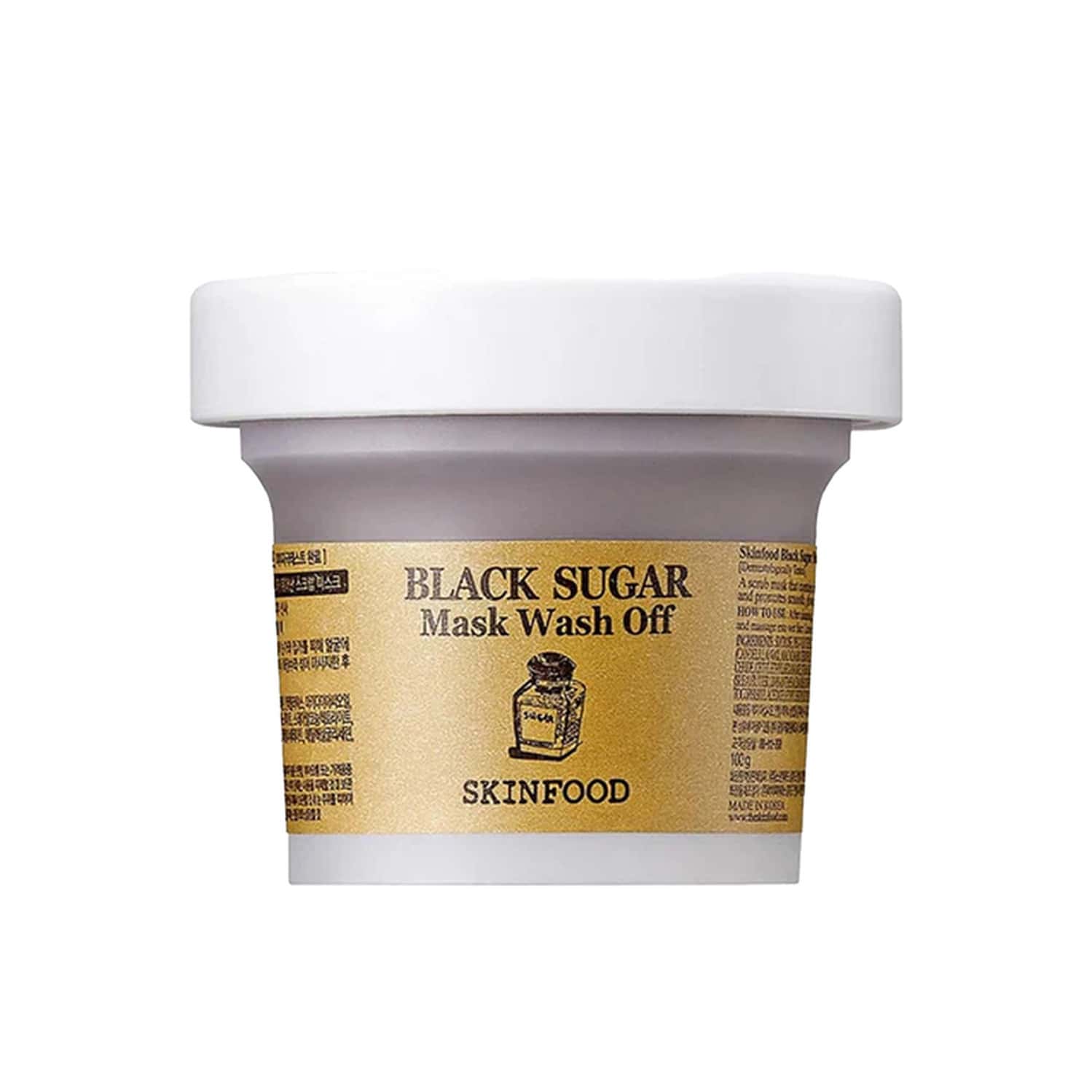 Skinfood Black Sugar Mask Wash Off - Korean Face Cleanser - Korean Skincare - 120g
