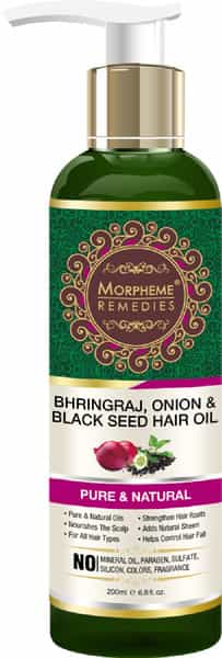 Morpheme Remedies Bhringraj Onion Black Seed Hair Oil 200Ml