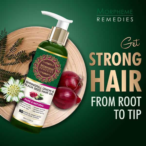 Morpheme Remedies Bhringraj Onion Black Seed Hair Oil 200Ml