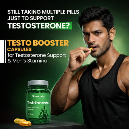 Sheopal's Te-Sto Booster Capsules - 9 Ayurvedic Herbs For Daily Strength Pack 2