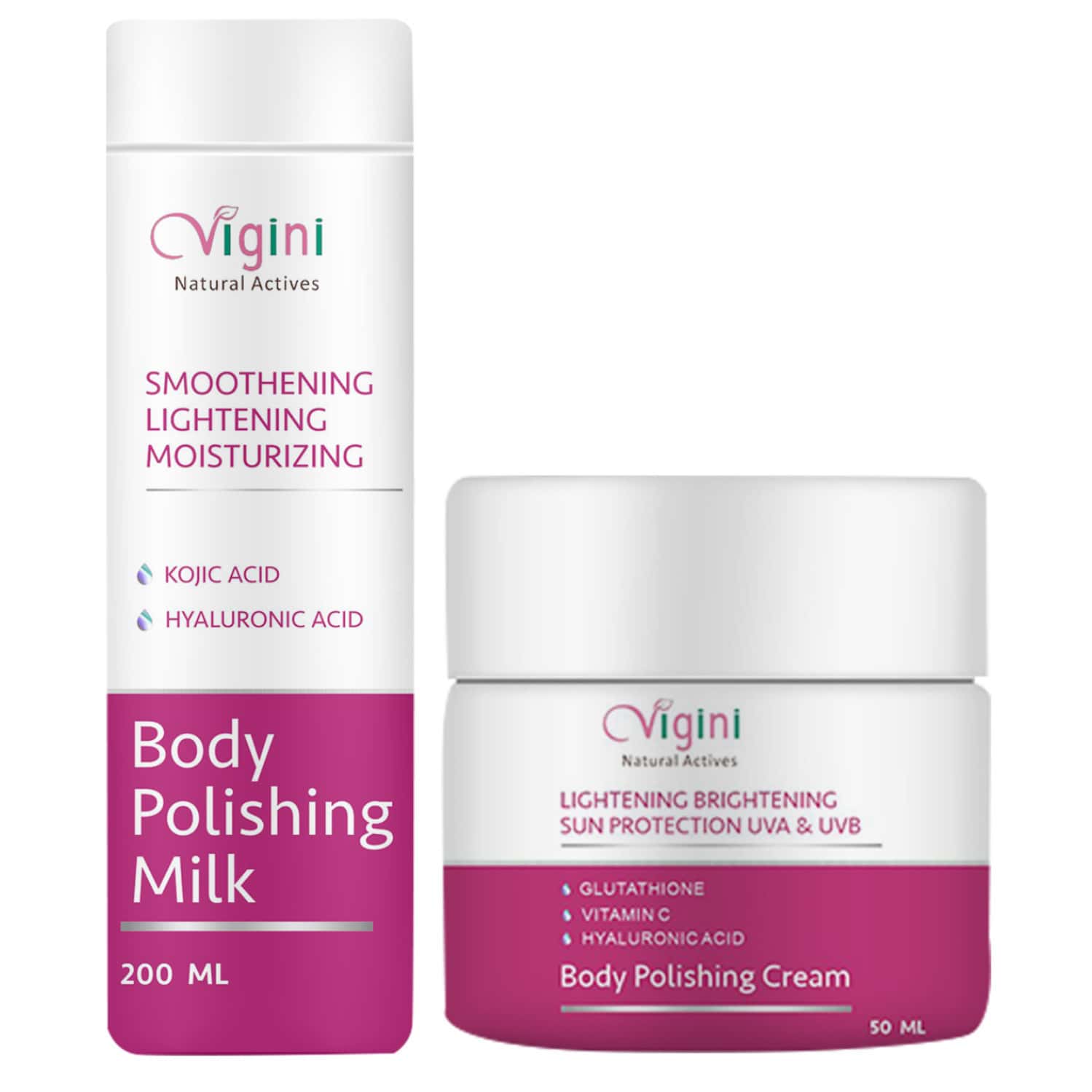 Vigini Kojic Acid Body Lightening Brightening Tan Removal Skin Moisturizing Cream & Lotion 250ml