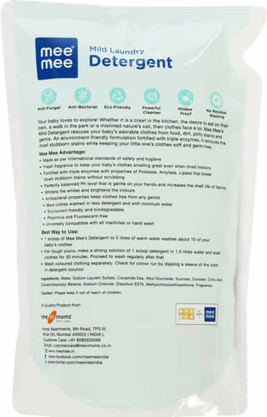 Mee Mee Mild Baby Liquid Laundry Detergent 500Ml & Mee Mee Antibacterial Baby Cleanser 500 Ml Refill