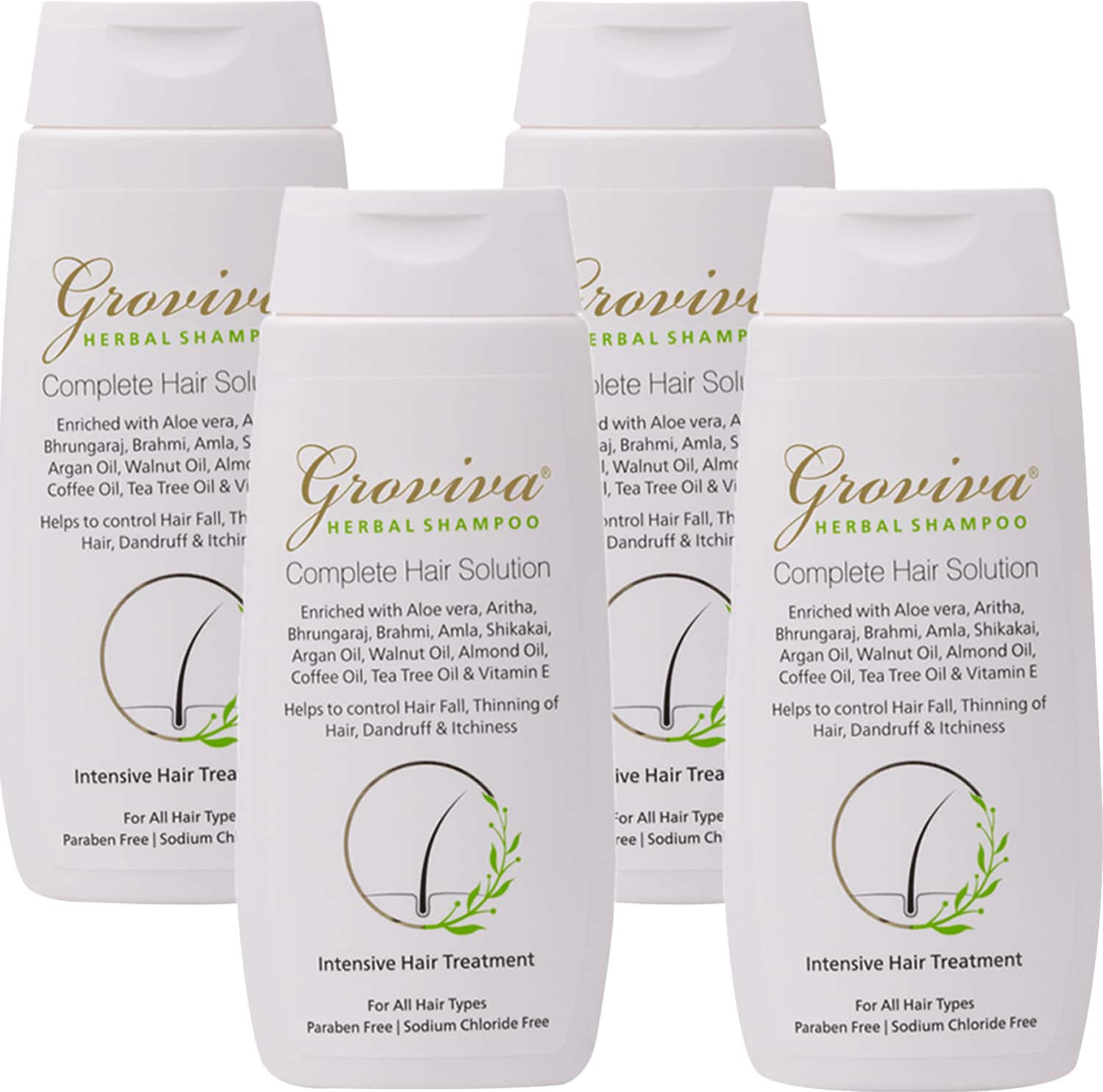 Groviva Herbal Shampoo 100 Ml (pack Of 4)