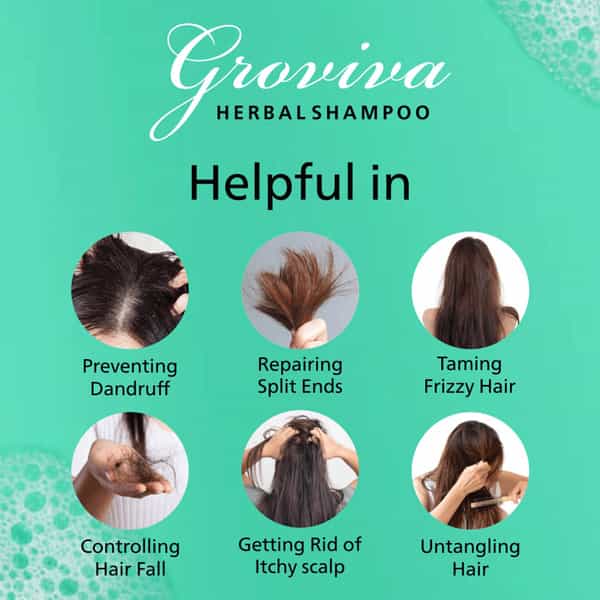 Groviva Herbal Shampoo 100 Ml (Pack Of 4)